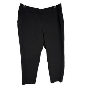 Lane Bryant The Allie Pants Womens 14R Black Ankle Career Stretch Trouser